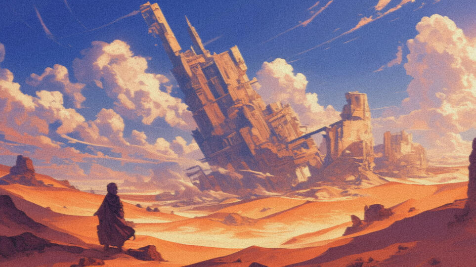 . The Great Sand Sea . Magnificent spires, long-abandoned laboratories, amidst other architectural wonders are what can be found throughout this sprawling desert landscape. Various nomadic clans wander these lands.