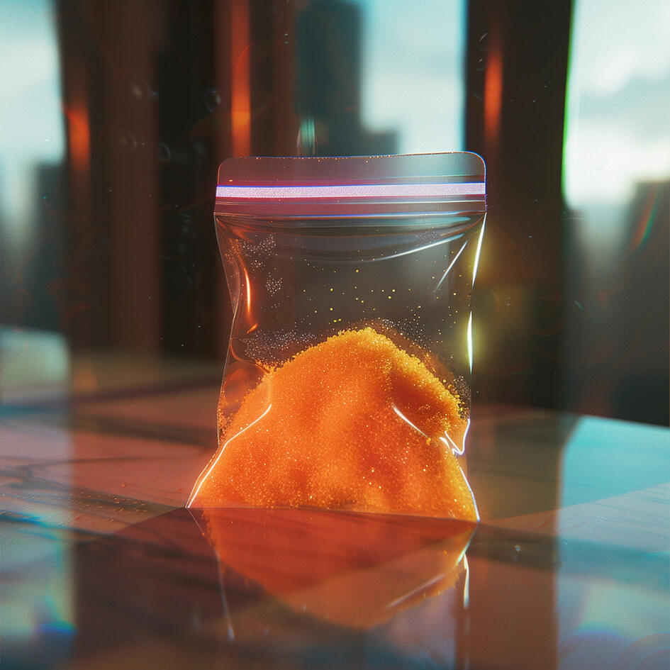 A baggie of refined ‘Star Dust’