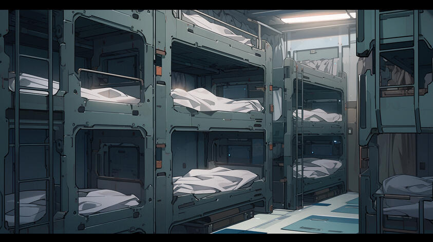 Those without households or family units are typically housed together in temporary or long term accommodations.