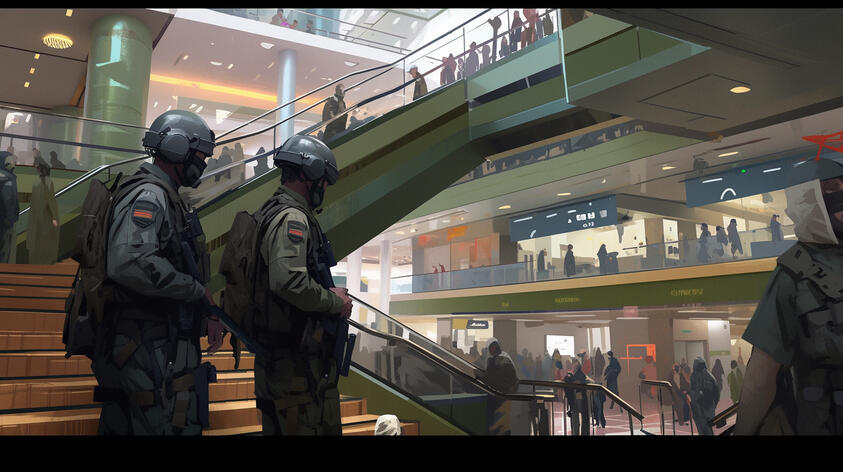 OOA Security watching over central socialization hubs.